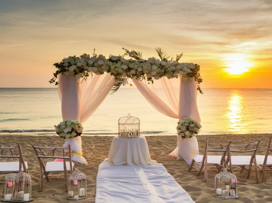 beach wedding decoration